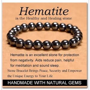 Hematite Bracelet, Necklace 2pc Bundle! Healing! Healthy Spiritual! Black